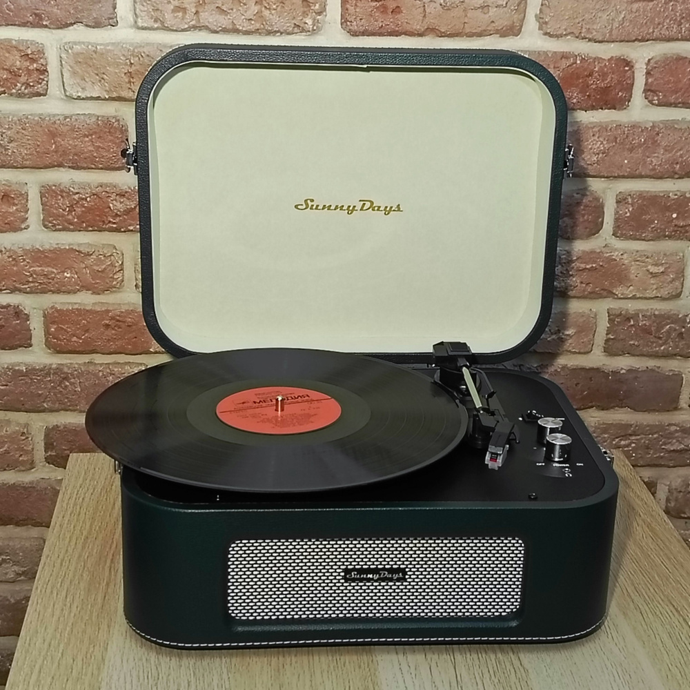 Проигрыватель SunnyDays виниловых дисков, дизайнерский винтаж ...