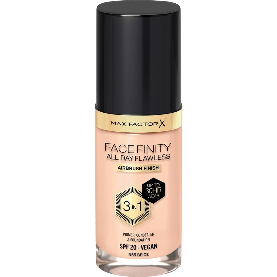 Тональный крем Max Factor Foundation Facefinity All Day Flawless LSF 20, 55  Beige - купить с доставкой по выгодным ценам в интернет-магазине OZON  (1422401449)