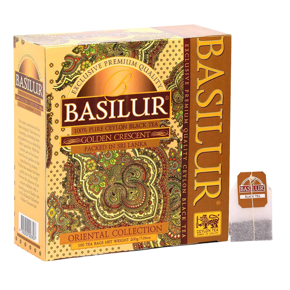 Чай черный Basilur Восточная коллекция "Золотой месяц", 100 пакетиков  #1