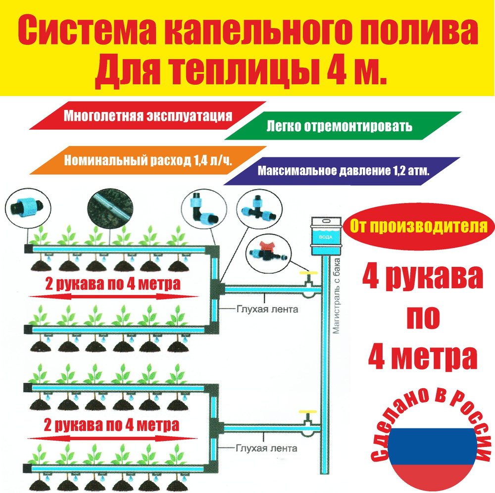 Капельный полив для теплицы своими руками | Центр Теплиц