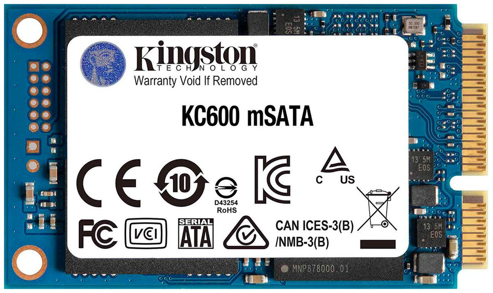 Kingston 2 ТБ Внутренний SSD-диск MSATA KC600 512 Гб SATA III 3D TLC (SKC600MS/512G) (MSATA KC600 512 #1