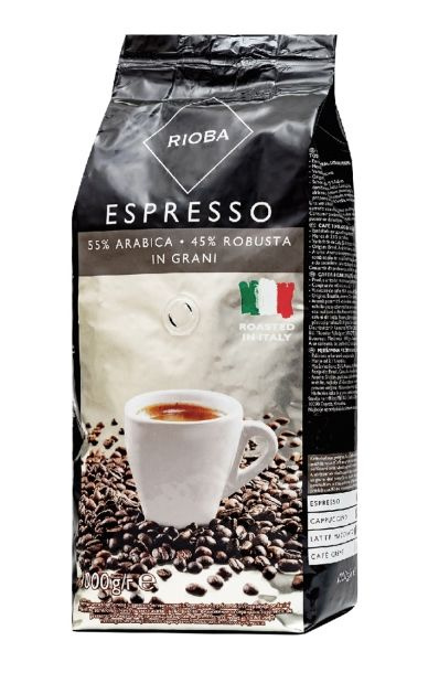 Кофе в зернах RIOBA Silver Espresso 55% арабика и 45% робуста, 1 кг #1