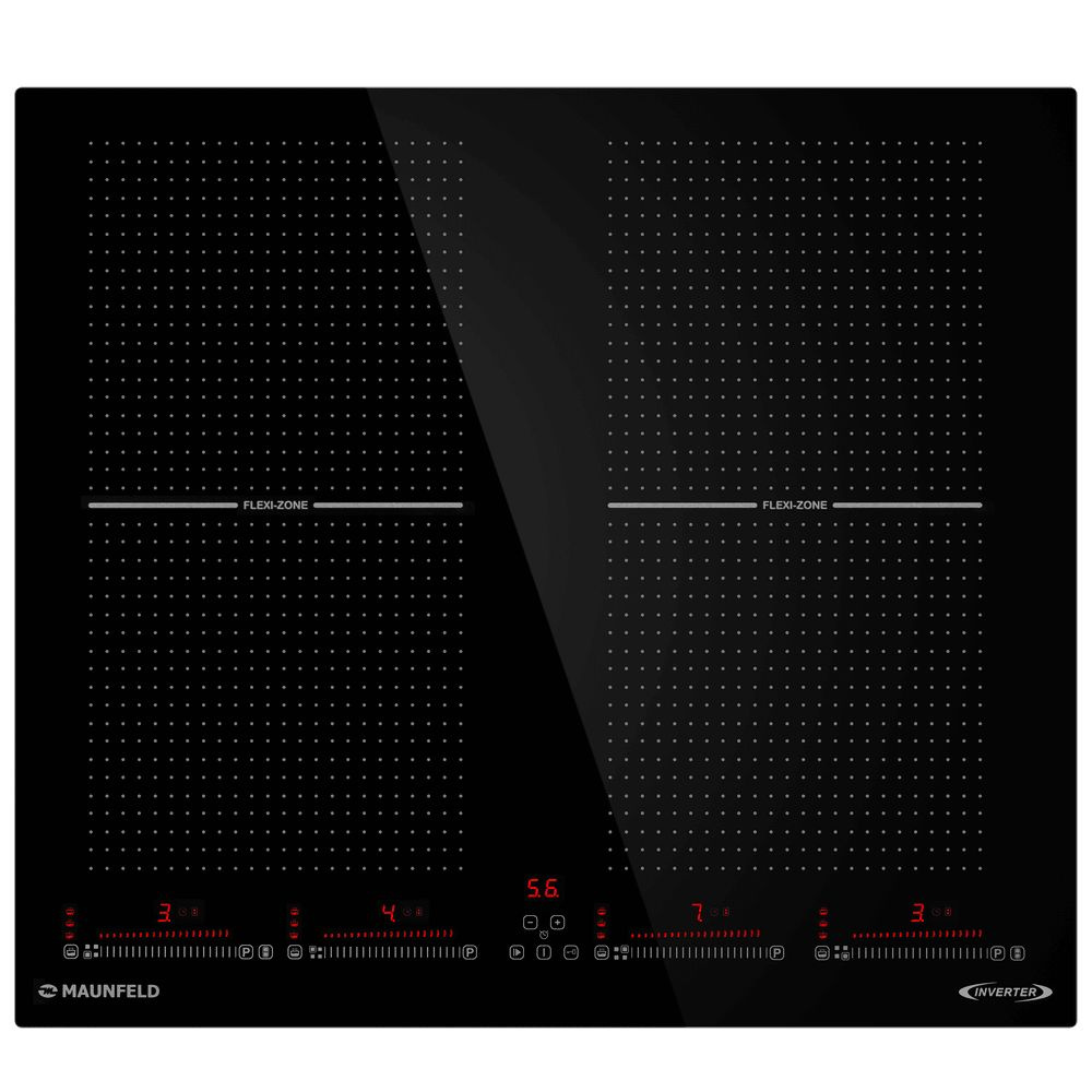 Встраиваемая индукционная панель Maunfeld CVI594SF2BK Inverter, независимая, 4 конфорки, 9 уровней, черная #1
