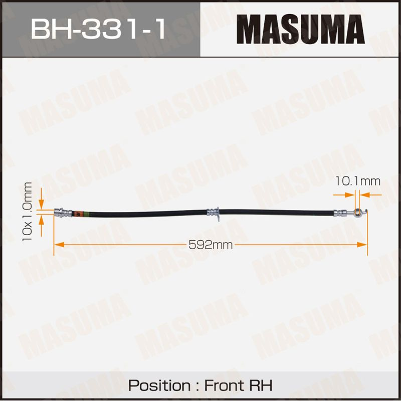 Masuma Шланг тормозной для автомобиля, арт. BH-331-1, 1 шт. #1