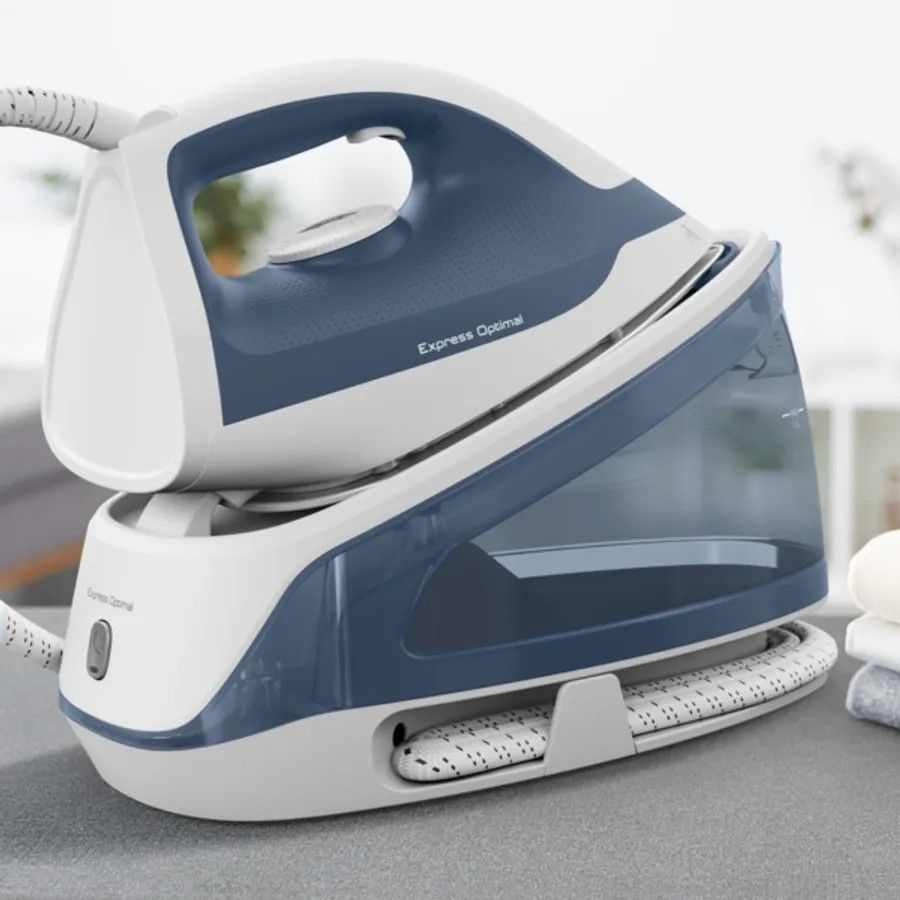 Парогенератор Tefal Express Optimal SV4110E0, с автоотключением, паровой  удар 190 г/мин, подошва Xpress Glide - купить с доставкой по выгодным ценам  в интернет-магазине OZON (1337002608)