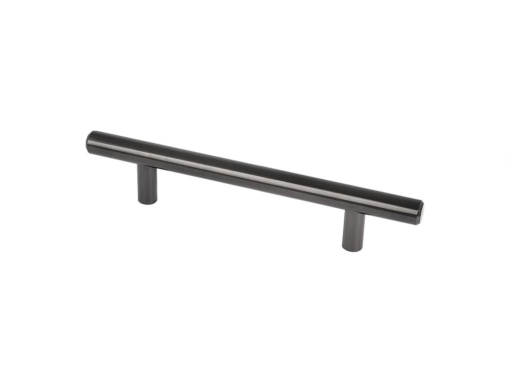 Ручка-рейлинг мебельная Prz металл D12 96 мм цвет черный никель  #1