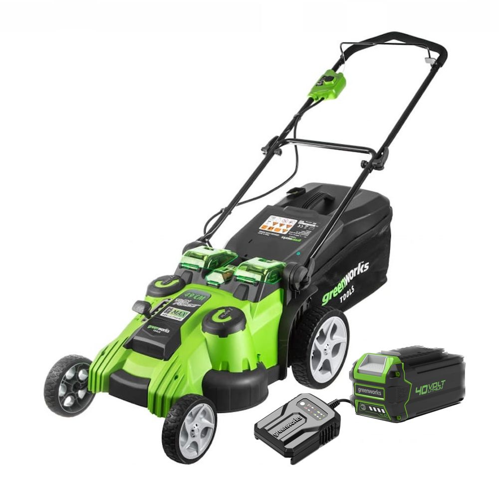 Аккумуляторная газонокосилка Greenworks G40LM49DB Twin Force 2500207VB #1