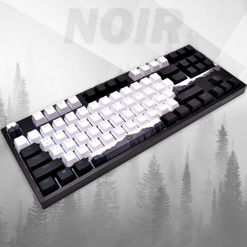 Red Square Игровая клавиатура проводная Keyrox TKL Classic, (G3ms Amber),  Русская раскладка, черный, белый