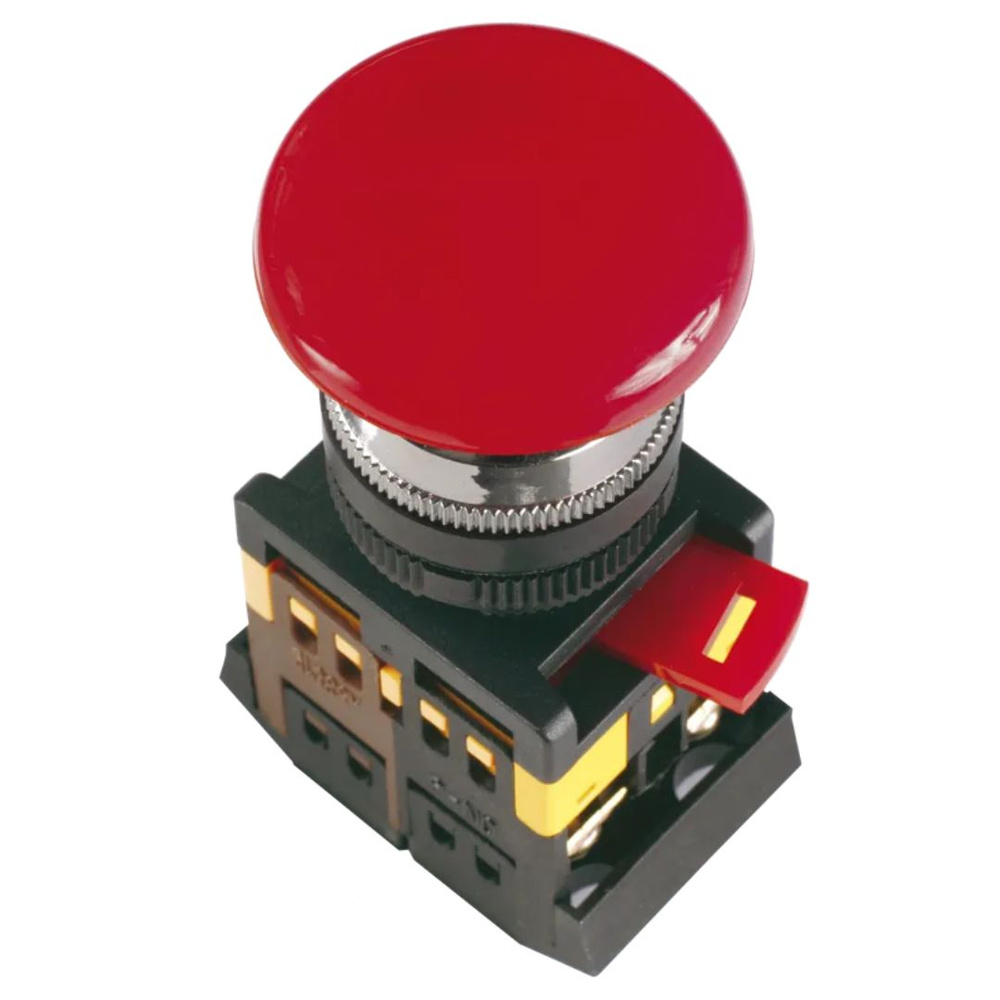 Кнопка AEAL22 Грибок с фиксацией красный д.22мм неон ИЭК #1