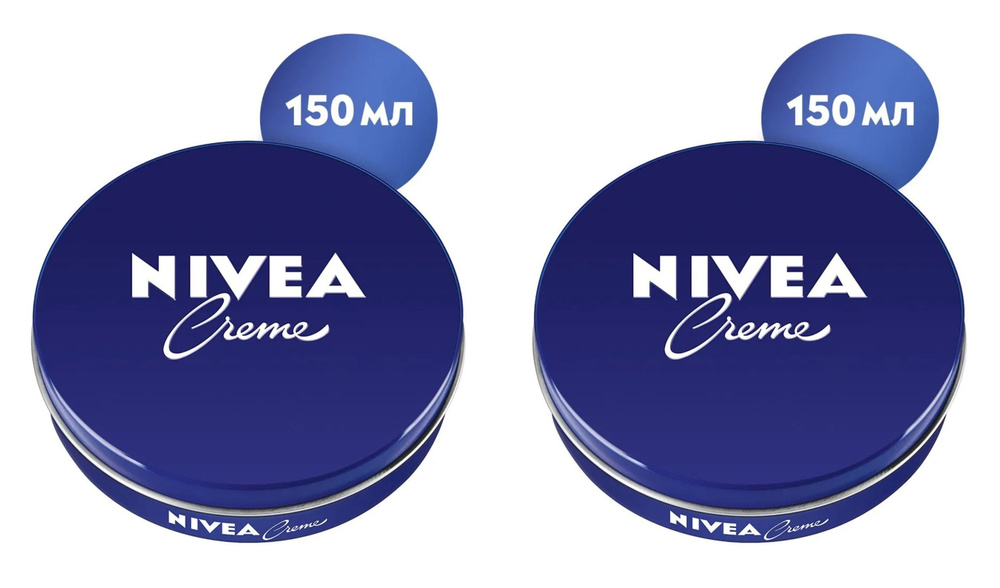 Увлажняющий универсальный крем NIVEA Creme для лица, рук и тела с пантенолом, 2 x 150 мл (2 штуки)  #1