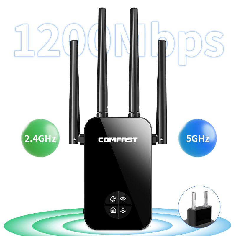 Усилитель Wi-Fi-сигнала COMFAST ретранслятор wi-fi сигнала 2.4 и 5 ГГц ...