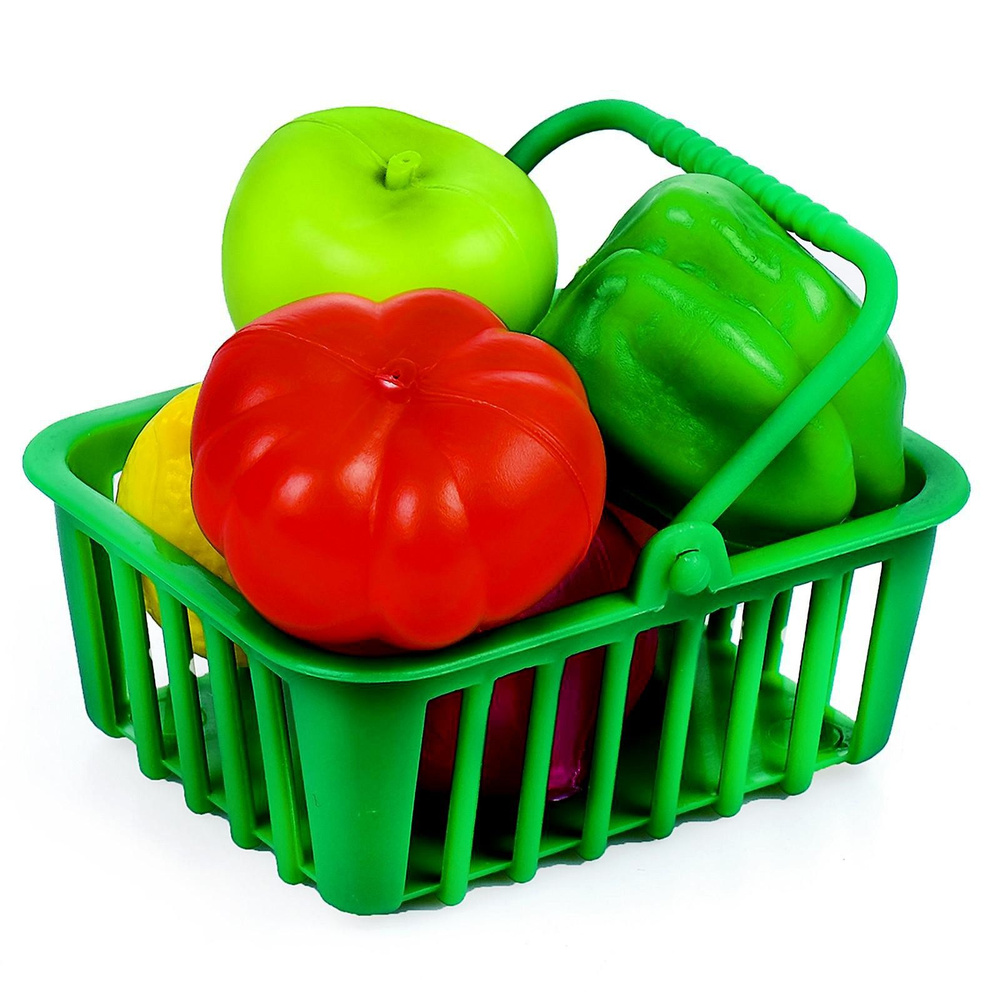 Игровой набор продуктов №13 с корзинкой, 7 предметов #1