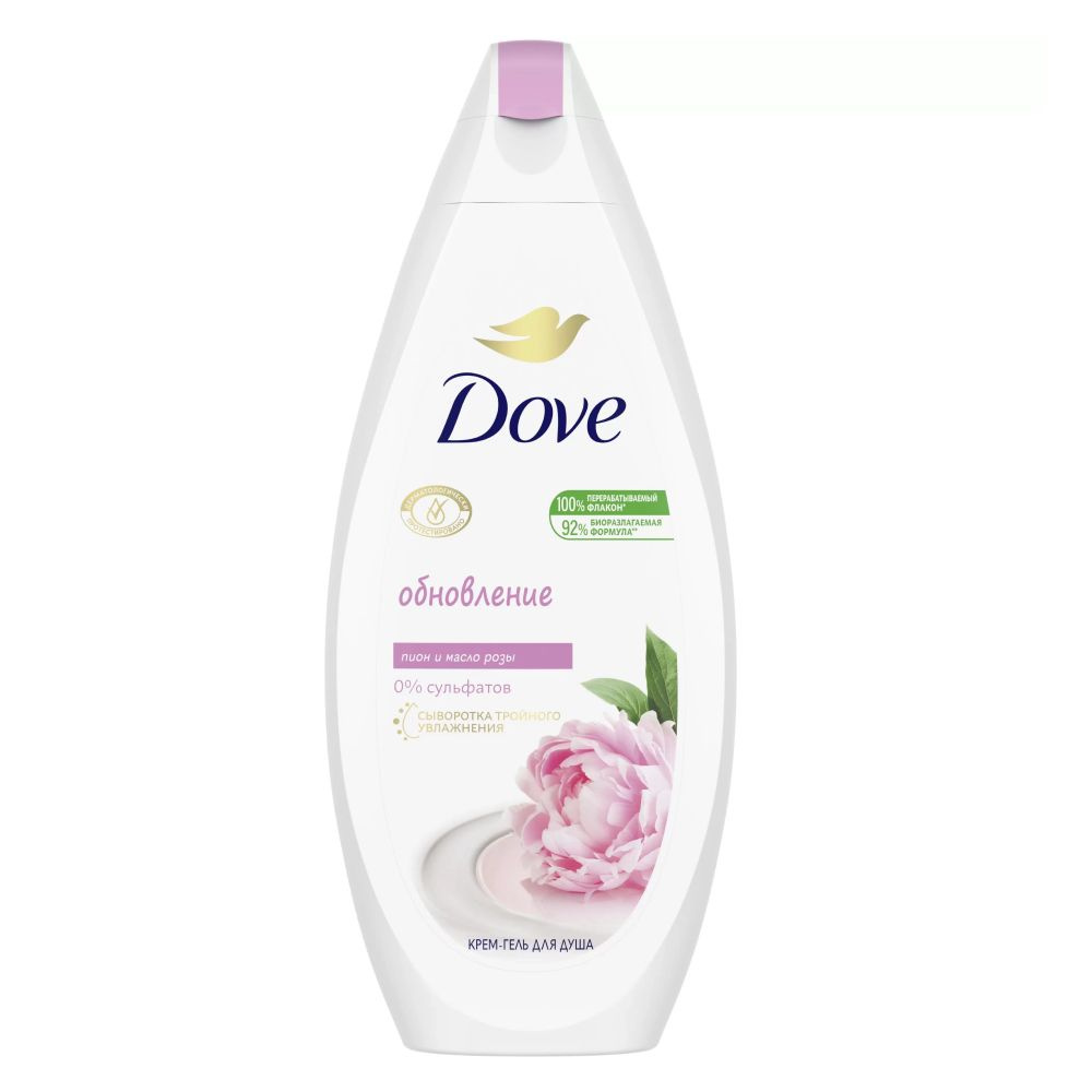 Гель-крем для душа Dove Тонизирующий ваниль пион 250 мл - купить с ...