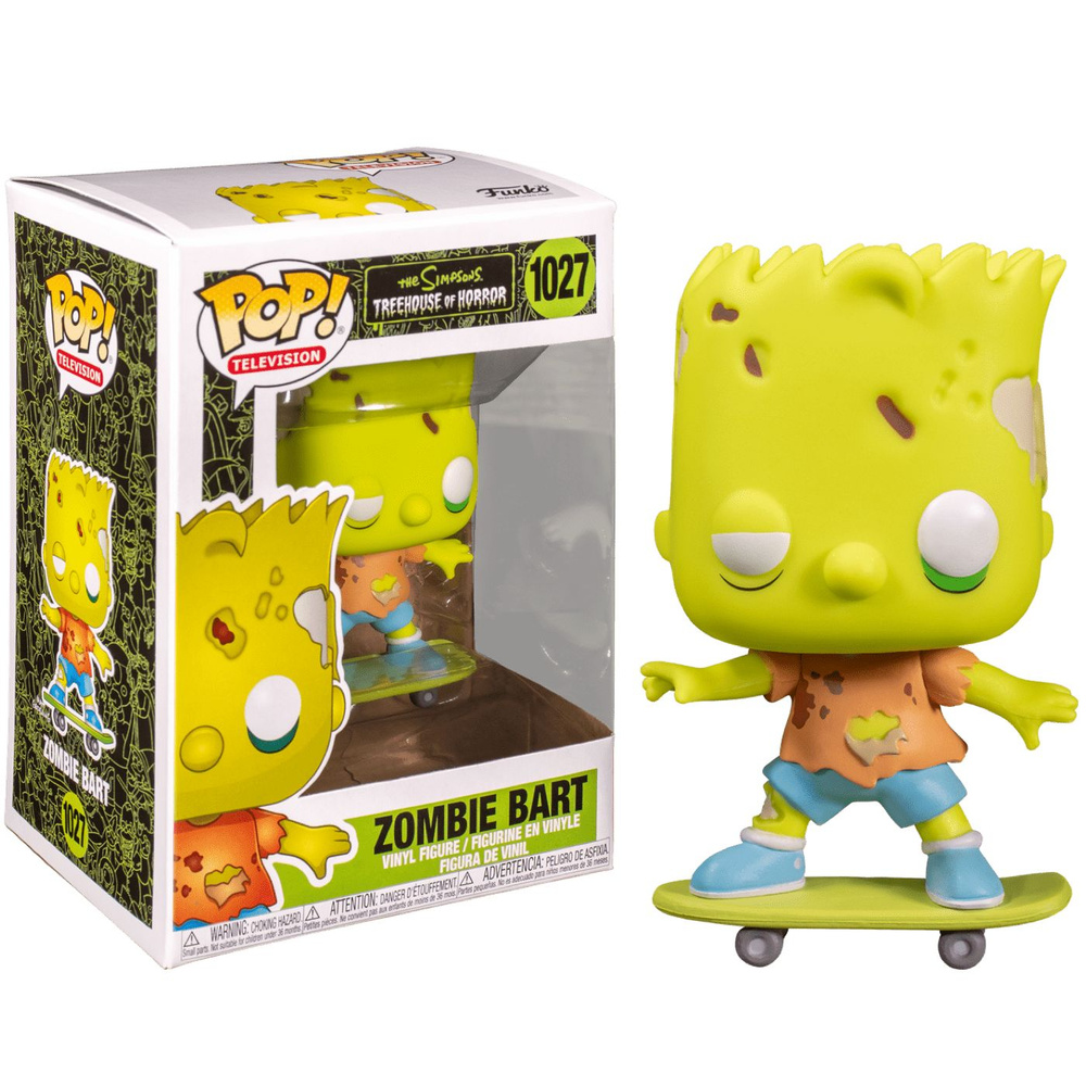 Фигурки Funko Pop! Simpsons: Zombie Bart Simpson (Фанко Поп Барт Симпсон  зомби из мультсериала Симпсоны)