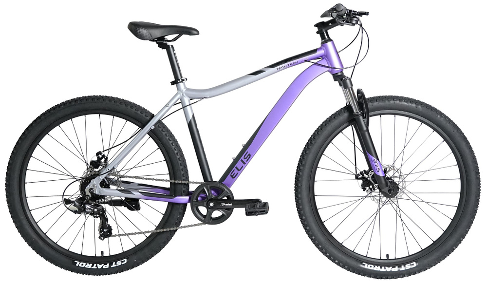 Велосипед Tech Team Elis 27.5"х19" фиолетовый 2024 - купить по выгодной ...