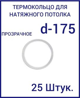 Кольцо протекторное прозрачное (d-175 мм ) для натяжного потолка, 25 шт  #1