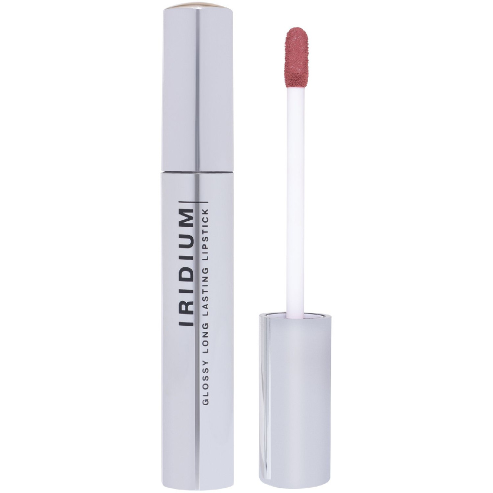Influence Beauty Глянцевая стойкая помада для губ Тон 05 Розовый нюд Iridium Glossy long lasting lipstick #1