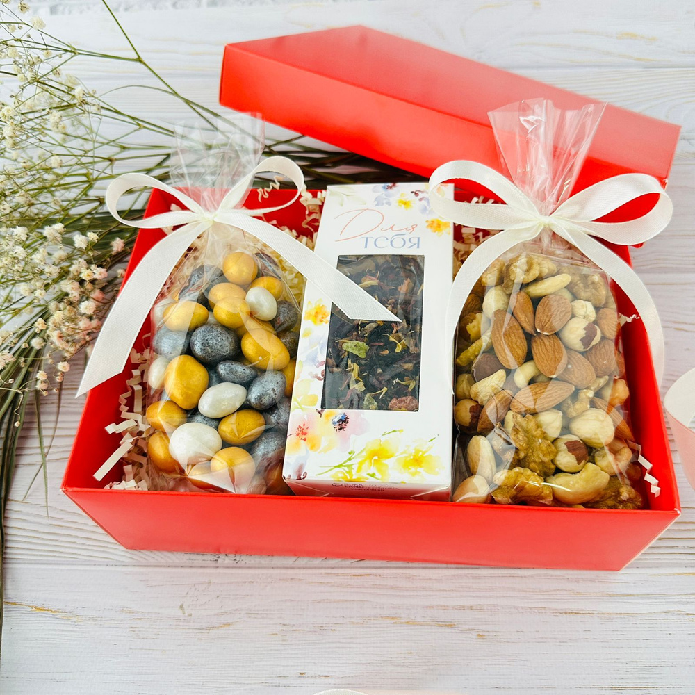 Подарочный набор "Моменты радости", орехи, чай, День рождение  #1