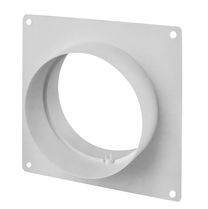 Пластина настенная с соединителем для круглых воздуховодов Equation D125 мм пластик  #1