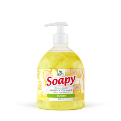 Clean&Green Жидкое крем-мыло Soapy Банан с дозатором, 500 мл #1