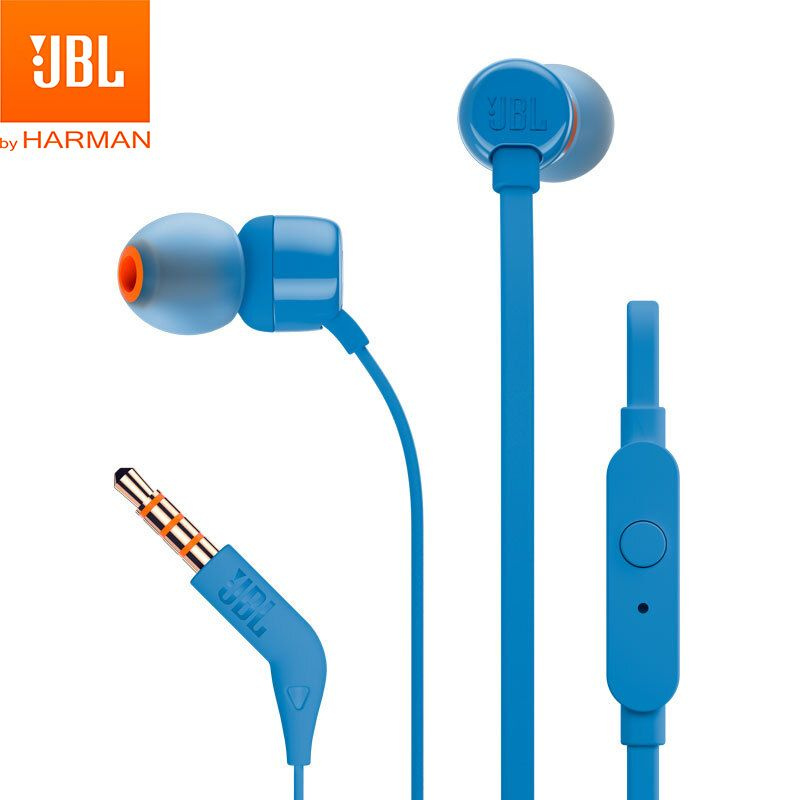 Наушники проводные с микрофоном JBL Tune 110BT, Bluetooth, 3.5 мм, USB Type-C, голубой  #1