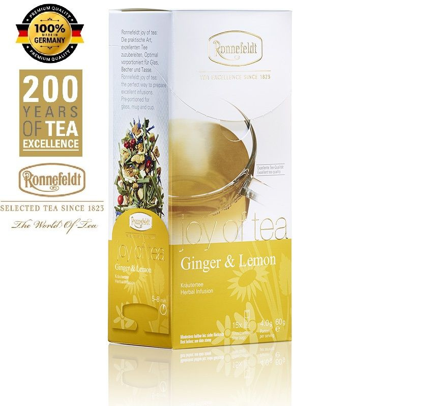 Чай пакетированный Роннефельд Ronnefeldt Joy of Tea Ginger & Lemon 15пак.  #1