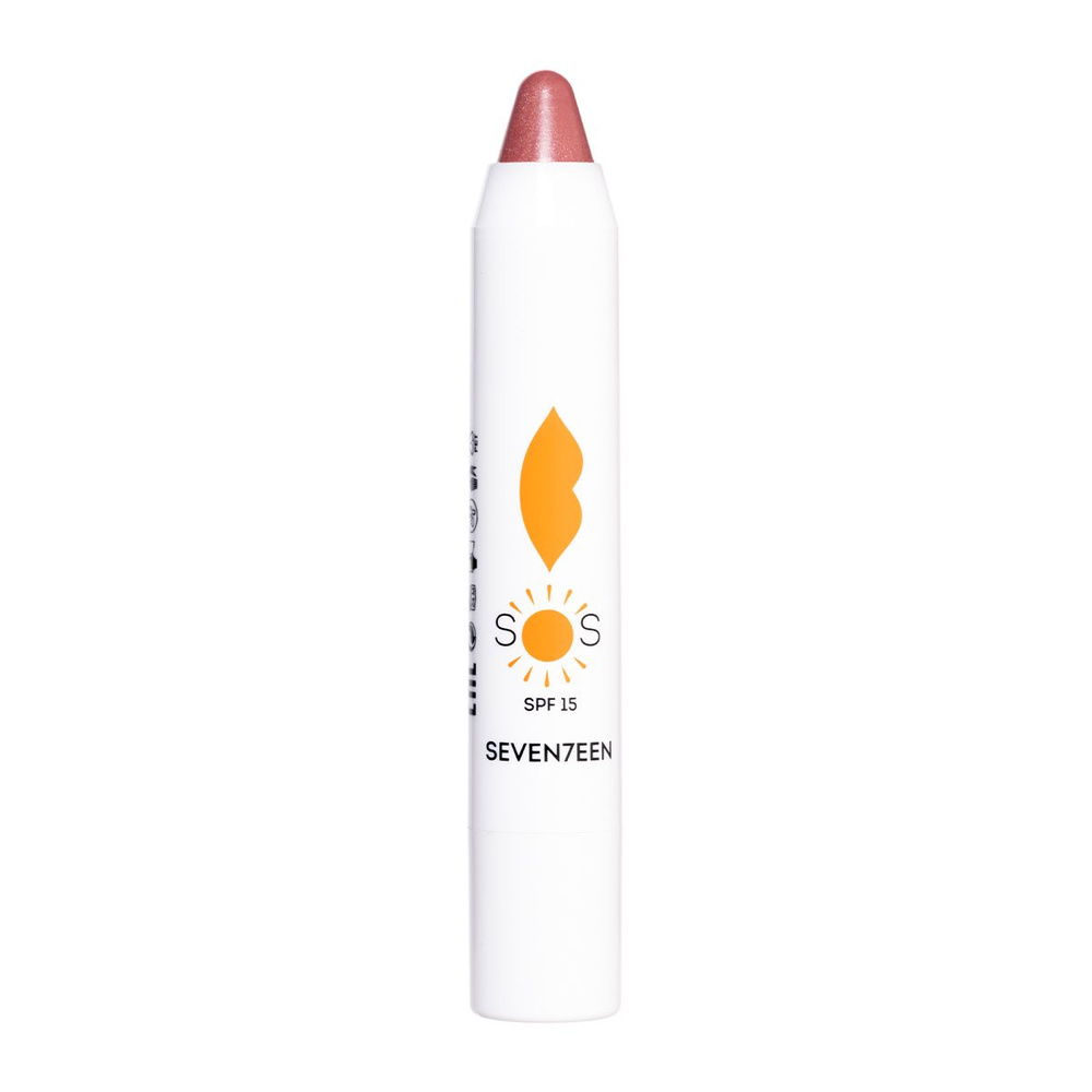 Seventeen Восстанавливающий увлажняющий бальзам для губ SOS Lip Repair SPF15+, Brown (прозрачный чайный), #1