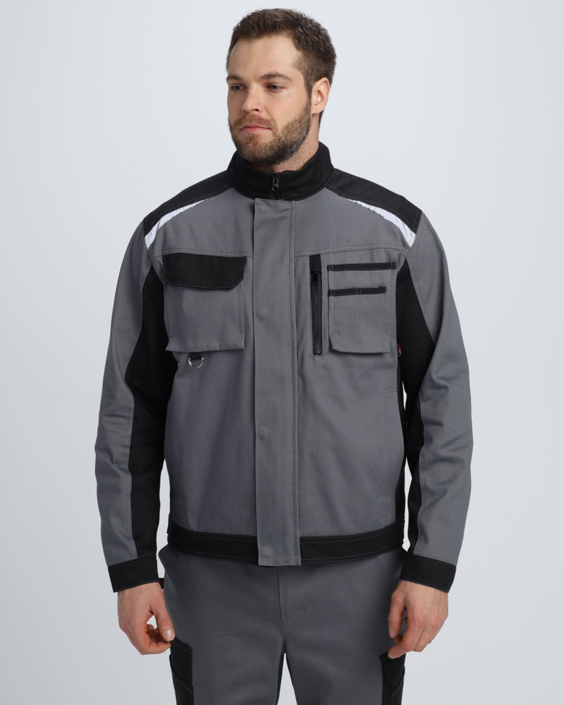 Куртка Милан CH (тк.Смесовая,260), т.серый/черный (68-70; 170-176) #1