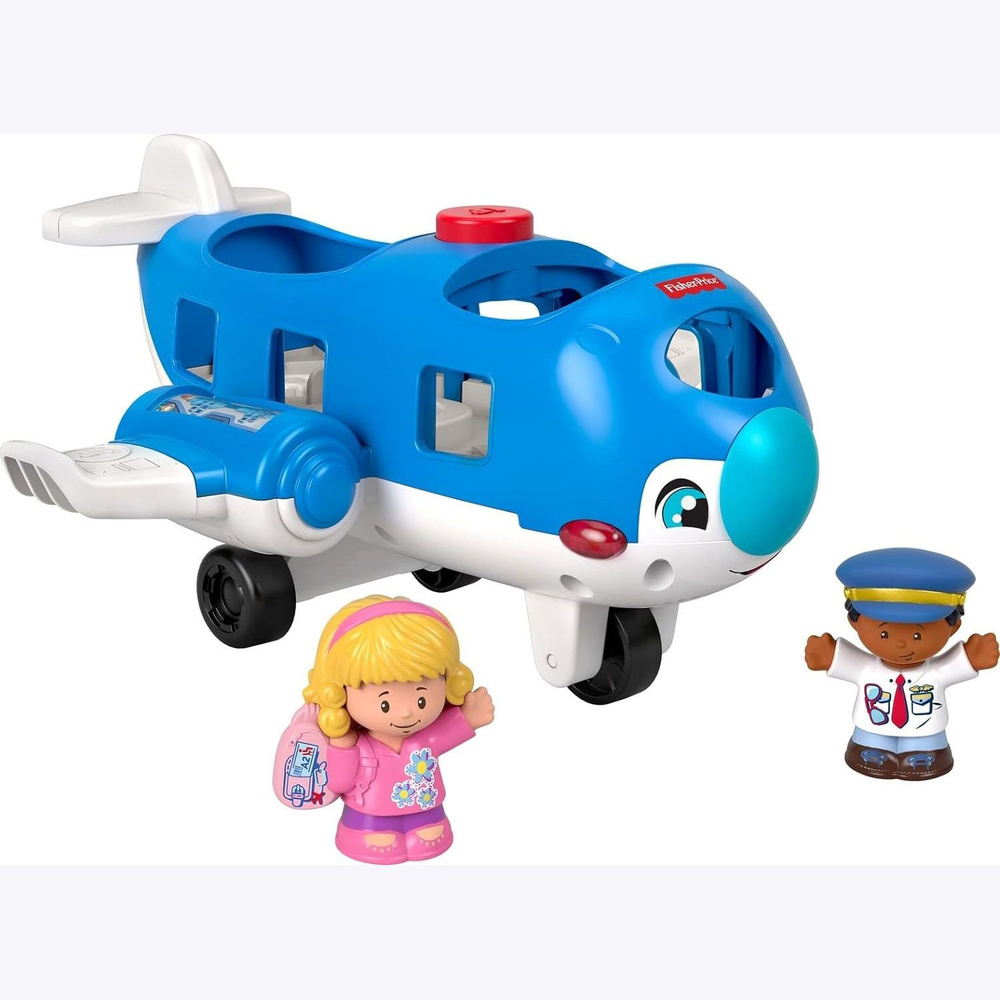 Fisher-Price Little People Музыкальные игрушки для малышей Путешествуем вместе Самолет со светом и звуками #1