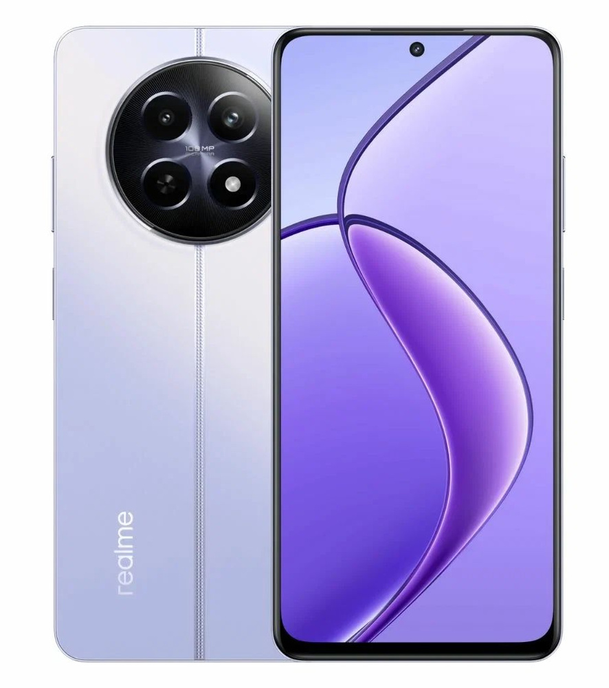 Смартфон realme 12 5G 8/256Gb сиреневый (RMX3999) - купить по выгодной цене  в интернет-магазине OZON (1593797322)