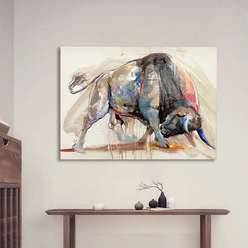 Интерьерная картина с быком, Бык, 80х110 см. #1