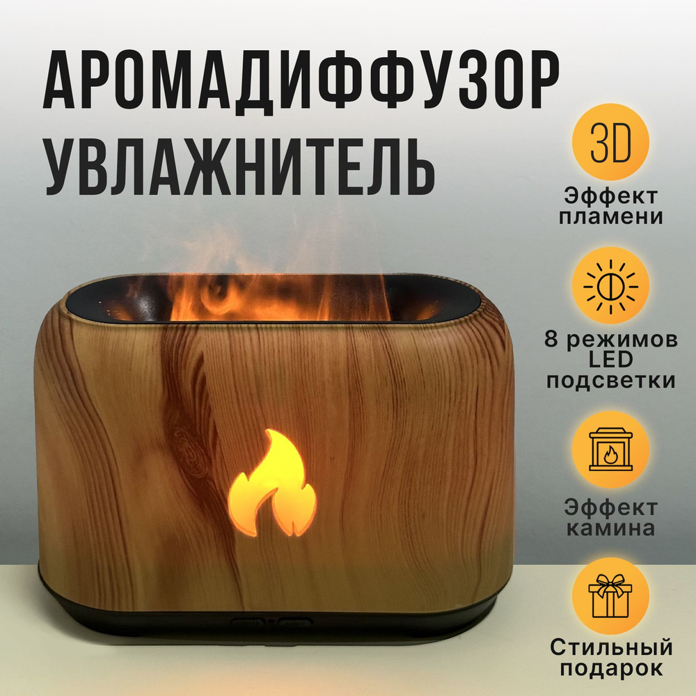 Аромадиффузор ультразвуковой электрический настольный с подсветкой и ...