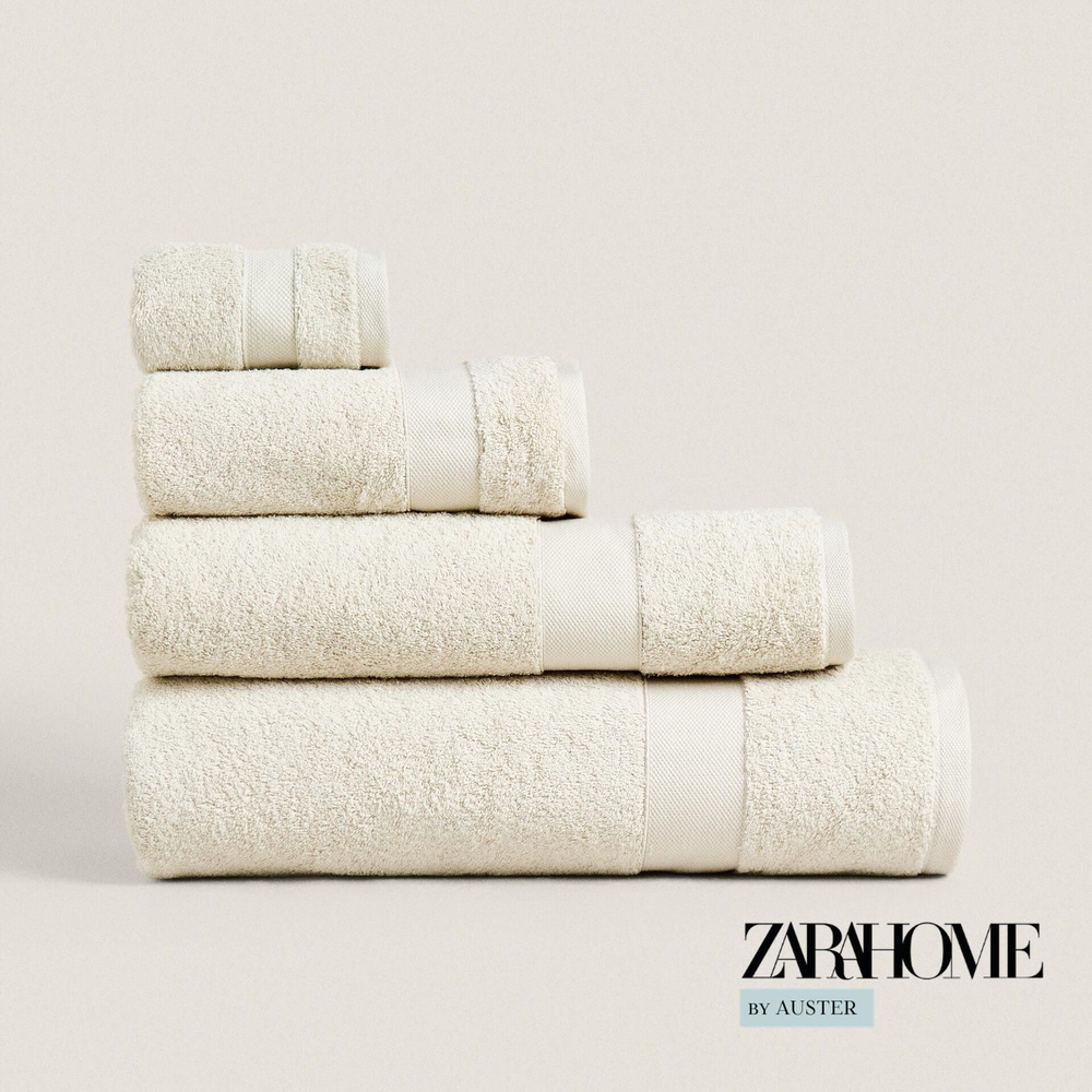 ZARA HOME Полотенце банное zara home - текстиль для ванной, Хлопок, 70x140 см, светло-зеленый, 1 шт. #1