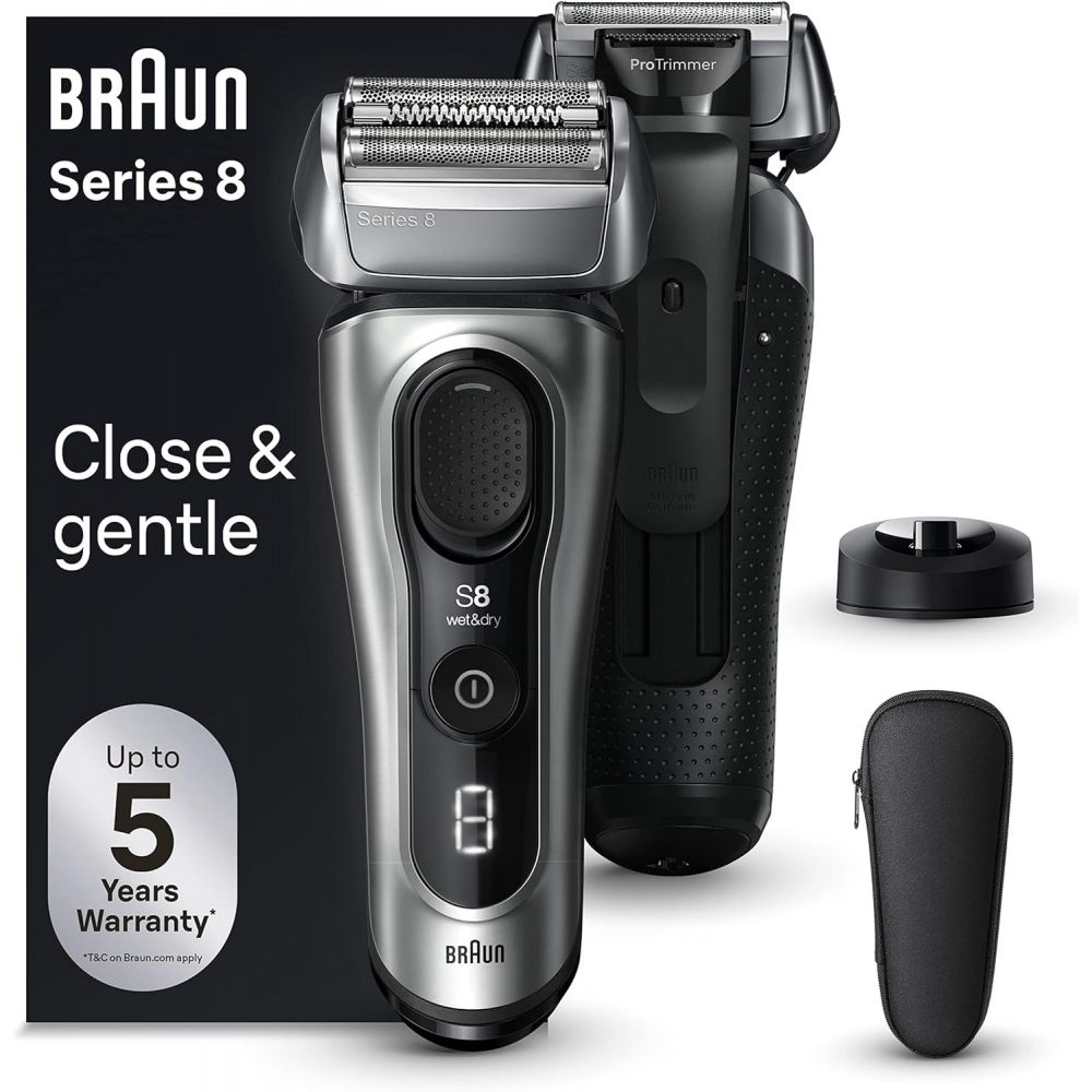 Электробритва мужская Braun 8517s со светодиодным дисплеем + плавающая бреющая система 8D (сухое и влажное #1