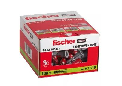 Универсальный дюбель 8х40 Fischer DUOPOWER (упак.100 шт.) #1