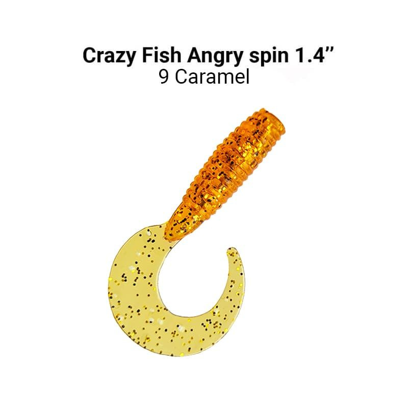 Силиконовые приманки Crazy Fish Angry spin 1.4" 78-35-9-6, кальмар, 10 шт. Приманка для рыбалки, 35 мм. #1