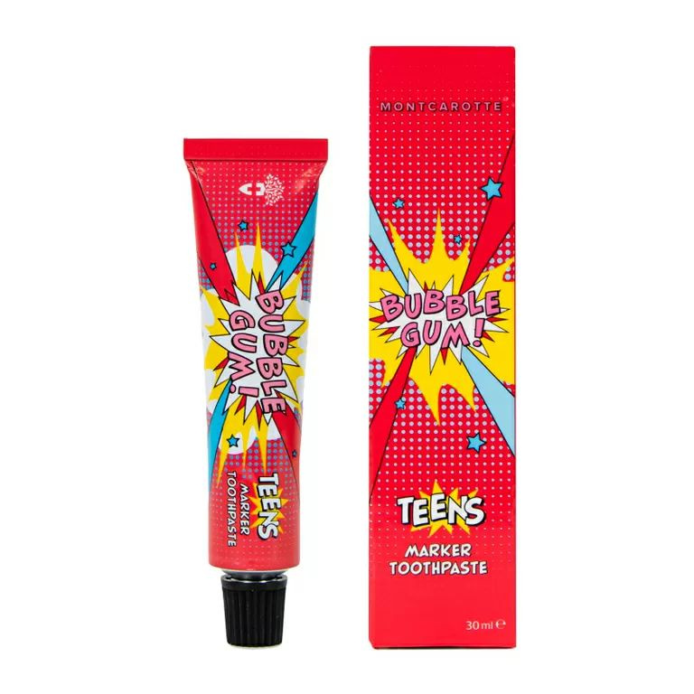 MONTCAROTTE TEENS Bubblegum Toothpaste, Зубная паста 7+ со вкусом Бабл Гам TEENS 30 мл  #1