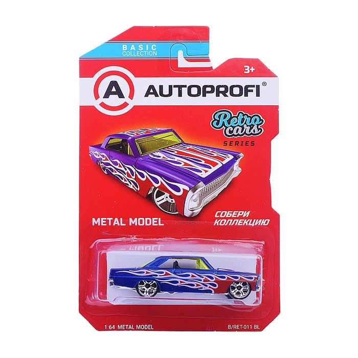 Машинка Autoprofi коллекционная 1:64, Серия Retro Cars, синий (B/RET-011 BL)  #1