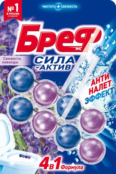 Средство для унитаза Бреф сила актив свежесть лаванды 4в1 Хенкель к/у ...