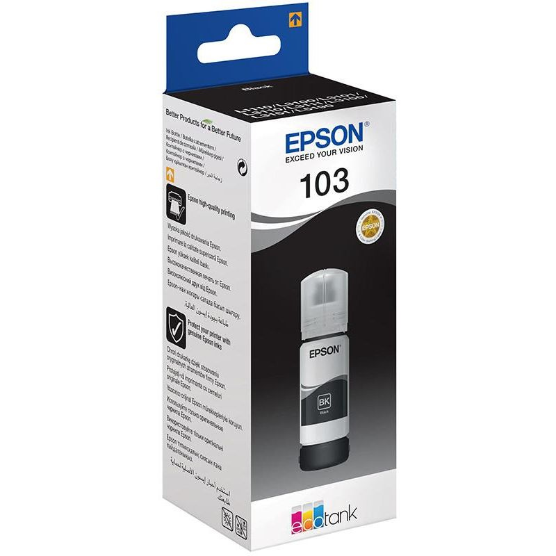 Чернила Epson 103 C13T00S14A чер. для L3110/L3150 #1