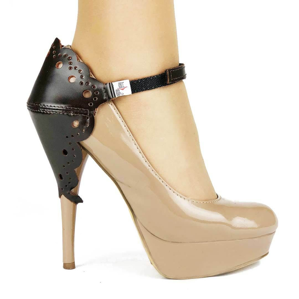 Автопятка для женской обуви на каблуке ажурная коричневая - купить по ...