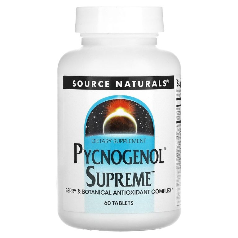 Source Naturals, Pycnogenol, Антиоксидантный комлекс Пикногенол Supreme, 60 таблеток  #1