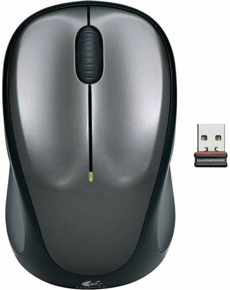 Logitech Мышь беспроводная беспроводная M235 (910-002692/910-002201) серый, серый, черный  #1