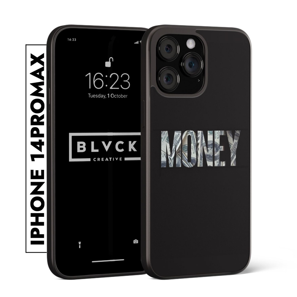 Чехол для IPhone 14 Pro Max с рисунком "Money" / Накладка с принтом Деньги  #1