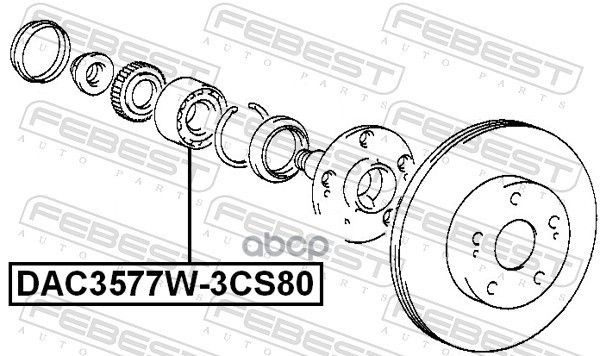 Подшипник Ступичный Передний (35X77x42) (Toyota Crown/Crown Majesta Uzs15#/Gs151/Jzs15#/Ls151 1995-2 #1