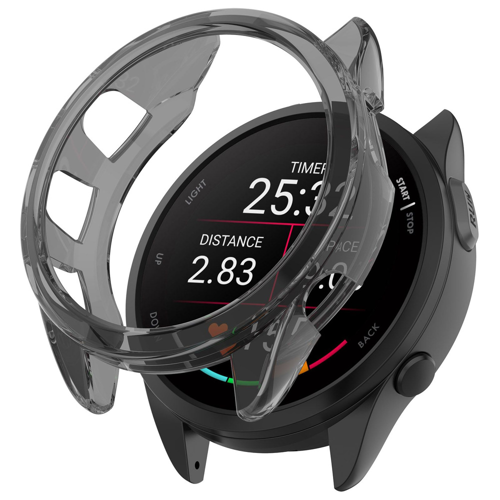 Силиконовый защитный чехол бампер для Garmin Forerunner 165/165 Music с противоударными свойствами  #1