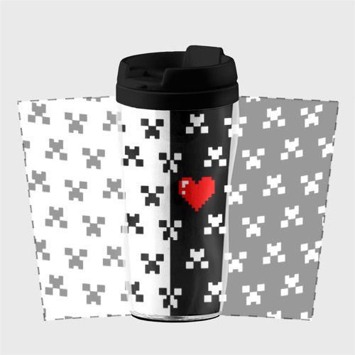 Minecraft pattern love Термокружка #1