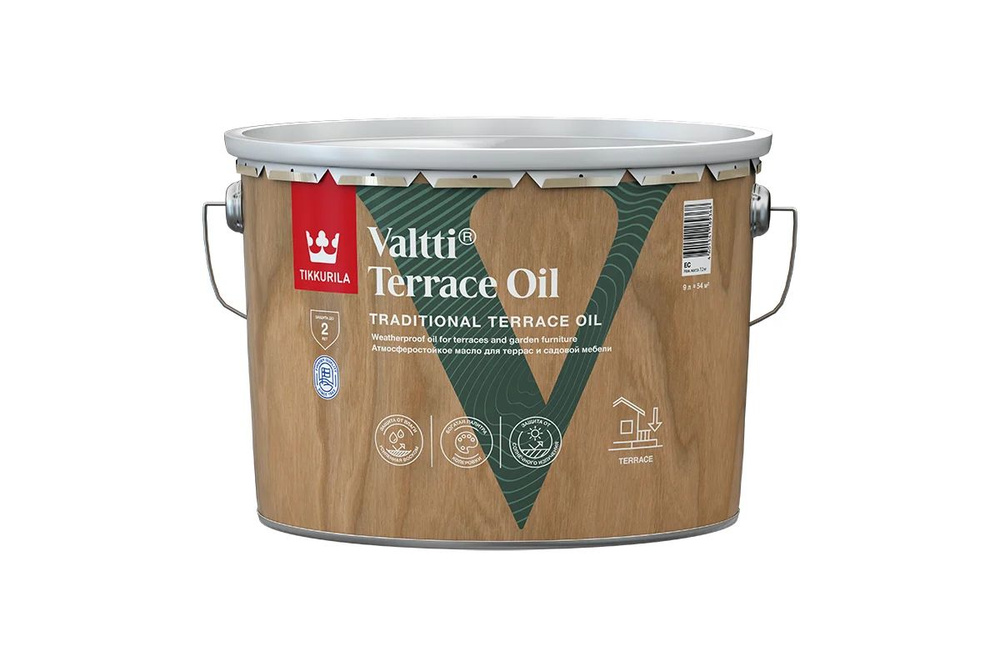 Масло для террас Tikkurila VALTTI TERRACE OIL EC 9л 700010365 #1