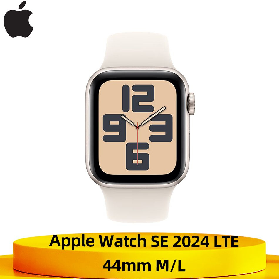 Apple Умные часы Apple Watch SE 2024 LTE Версия 44mm M/L MXJ23CH/B, 44mm, Цвет звездного света  #1