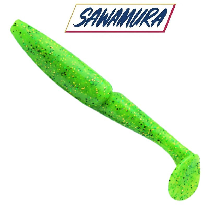 Приманка силиконовая Sawamura One'Up Shad 4", вес 7,5гр, цв. #020 / Мягкая приманка Савамура для джига #1